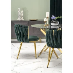 RAYMOND 2 bord, Sort marmor / guld