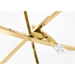 RAYMOND bord, - glas - transparent, ben - guld