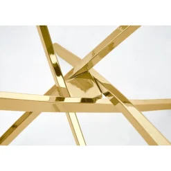 RAYMOND bord, - glas - transparent, ben - guld