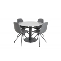 Razzia Rund Spisebordssæt - Sort og Grå