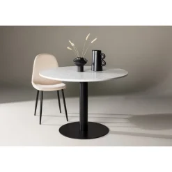 Razzia Rundt spisebord - Sort og Hvid
