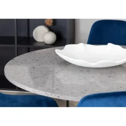 Razzia Rundt Spisebordssæt - Sort, Blå og Messing