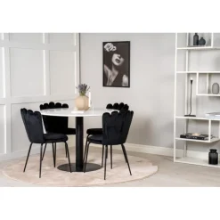 Razzia Rundt Spisebordssæt - Sort og Hvid