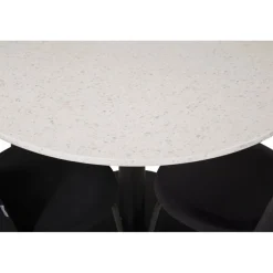 Razzia Rundt Spisebordssæt - Sort og Hvid