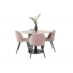 Razzia Rundt Spisebordssæt - Sort, Pink og Hvid