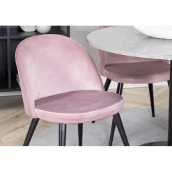 Razzia Rundt Spisebordssæt - Sort, Pink og Hvid