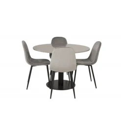 Razzia Rundt Spisebordssæt - Sort og Grå