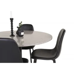 Razzia Rundt Spisebordssæt - Sort og Grå