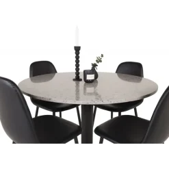 Razzia Rundt Spisebordssæt - Sort og Grå