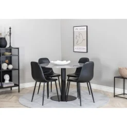 Razzia Rundt Spisebordssæt - Sort og Grå