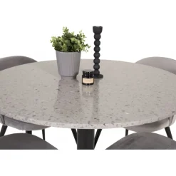 Razzia Rundt Spisebordssæt - Sort og Grå