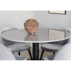 Razzia Rundt Spisebordssæt - Sort og Grå