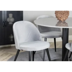 Razzia Rundt Spisebordssæt - Sort og Grå