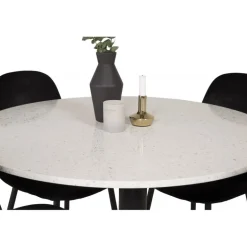 Razzia Rundt Spisebordssæt - Sort og Hvid