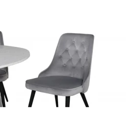 Razzia Rundt Spisebordssæt - Sort, Lysegrå og Hvid