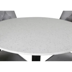 Razzia Rundt Spisebordssæt - Sort, Lysegrå og Hvid