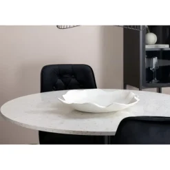 Razzia Rundt Spisebordssæt - Sort, Messing og Hvid