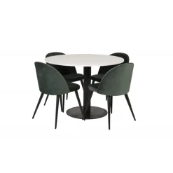 Razzia Rundt Spisebordssæt - Sort og Grøn