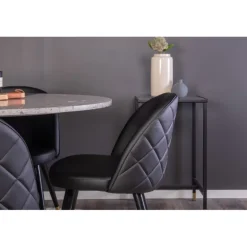 Razzia Rundt Spisebordssæt - Sort, Messing Grå