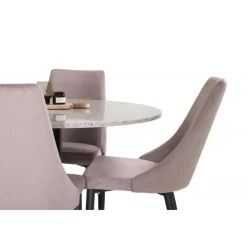 Razzia Rundt Spisebordssæt - Sort, Grå og Pink