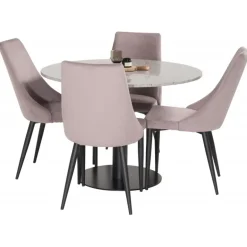 Razzia Rundt Spisebordssæt - Sort, Grå og Pink