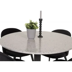 Razzia Rundt Spisebordssæt - Sort og Grå