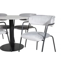 Razzia Rundt Spisebordssæt - Sort og Grå