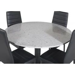 Razzia Rundt Spisebordssæt - Sort og Grå