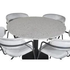 Razzia Rundt Spisebordssæt - Sort og Grå