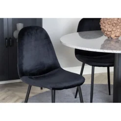 Razzia Rundt Spisebordssæt - Sort og Grå