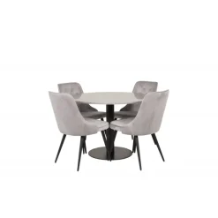 Razzia Rundt Spisebordssæt - Sort og Grå