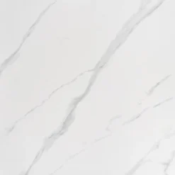 REGINALD bord, - top - Hvid marmor, ben - sølv