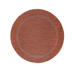 Relax Rund Udendørs tæppe Ensfarvet - Kobber