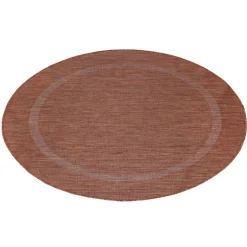 Relax Rund Udendørs tæppe Ensfarvet - Kobber