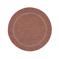 Relax Rund Udendørs tæppe Ensfarvet - Rød