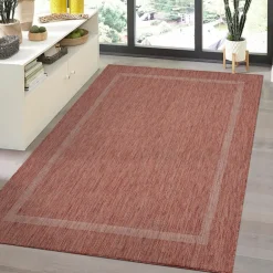 Relax Udendørs tæppe Ensfarvet - Rød