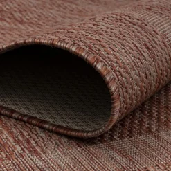 Relax Udendørs Tæppeløber Ensfarvet - Rød