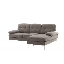 Remis 3 personers chaiselongsofa - Krom og Mørkegrå