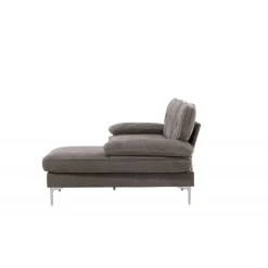 Remis 3 personers chaiselongsofa - Krom og Mørkegrå