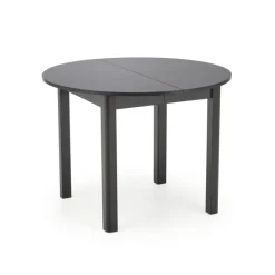 RINGO Rundt spisebord med udtræk 102cm udvides til 142cm - Sort