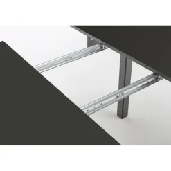 RINGO Rundt spisebord med udtræk 102cm udvides til 142cm - Sort