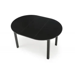 RINGO Rundt spisebord med udtræk 102cm udvides til 142cm - Sort