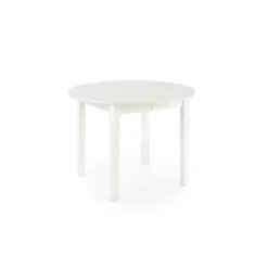 RINGO Rundt spisebord med udtræk 102cm udvides til 142cm - Hvid