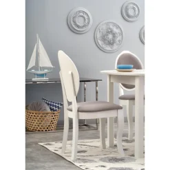 RINGO Rundt spisebord med udtræk 102cm udvides til 142cm - Hvid