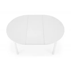 RINGO Rundt spisebord med udtræk 102cm udvides til 142cm - Hvid