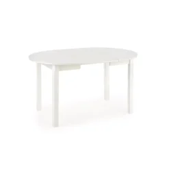 RINGO Rundt spisebord med udtræk 102cm udvides til 142cm - Hvid