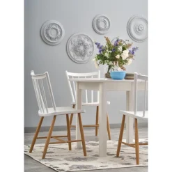 RINGO Rundt spisebord med udtræk 102cm udvides til 142cm - Hvid