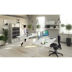 Rio hæve/sænke skrivebord 180 cm - Hvid