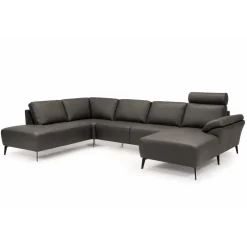 Roskilde Hjørnesofa med chaiselong Sort - Højrevendt