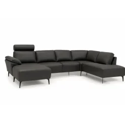 Roskilde Hjørnesofa med chaiselong Sort - Venstrevendt